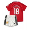 Manchester United Casemiro #18 Hjemmedraktsett Barn 2022-23 Kortermet (+ korte bukser)